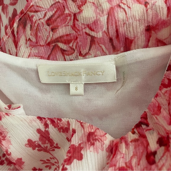 LOVESHACKFANCY Newport Silk Midi Dress in Campfire Breeze size 8 - Picture 4 of 9